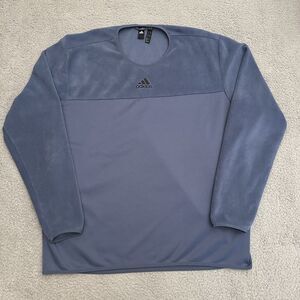 Adidas Team Issue‎ Crew Neck Sweatshirt Men's 2XL Blue Pullover Center Logo